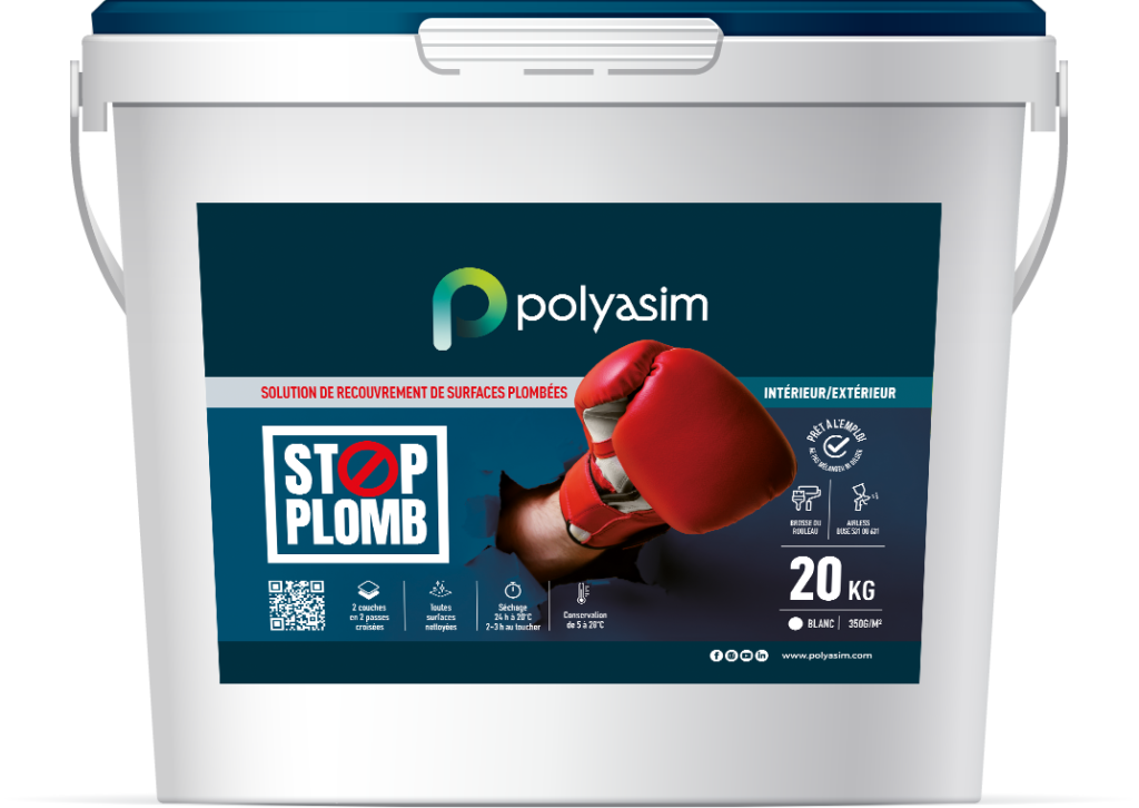 Seau Polyasim Stop Plomb, solution de recouvrement des surfaces plombées