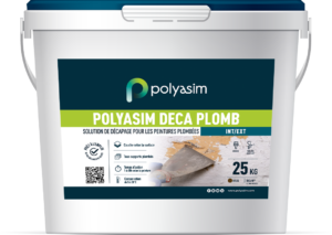 Seau de Polyasim Decaplomb, décapage chimique peinture au plomb